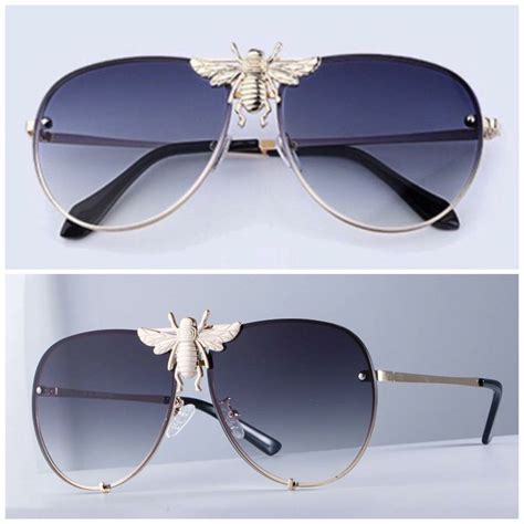 gucci bee aviator sunglasses|gucci bee sunglasses women's.